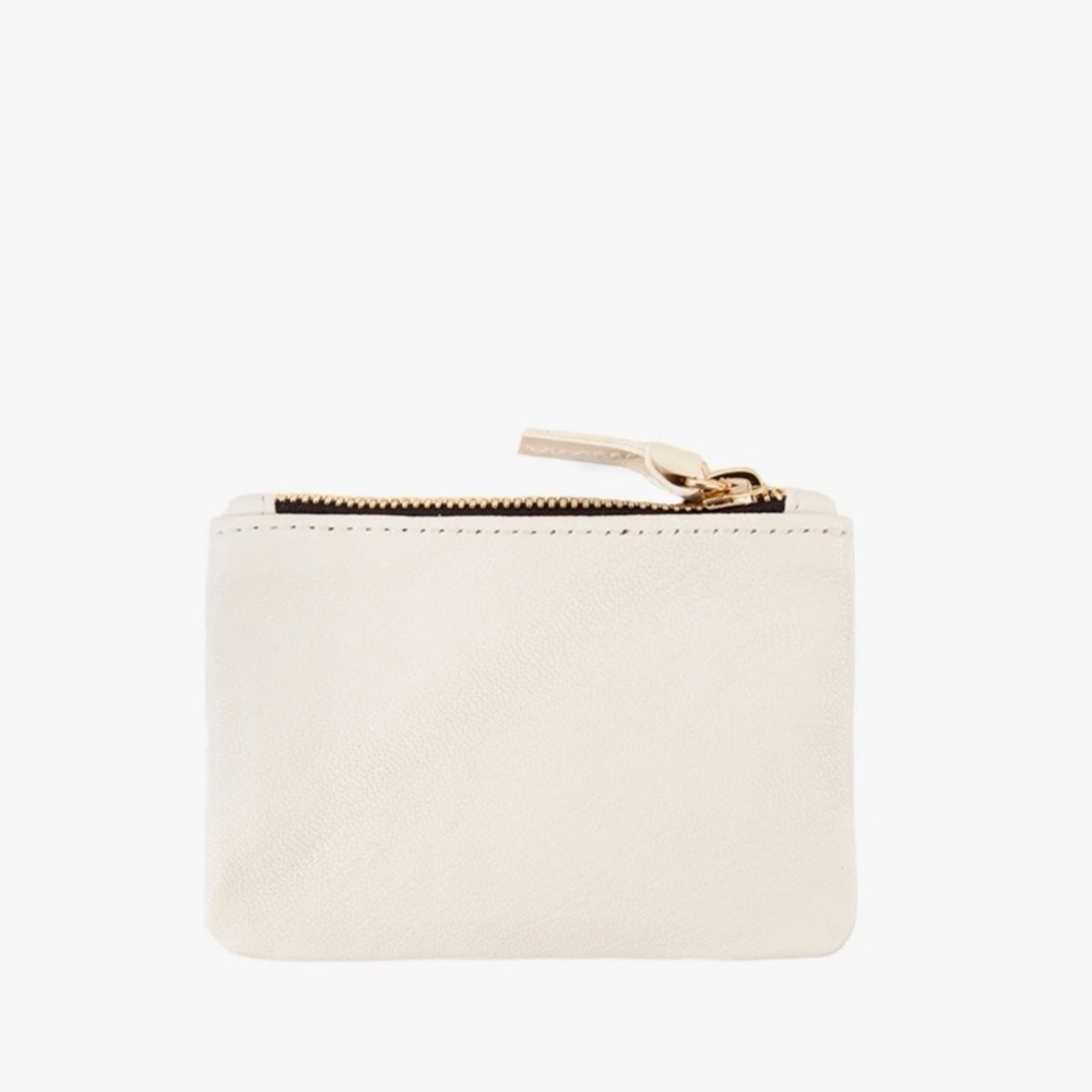 Clare V Cream with black eyes Leather coin clutch NWT - Picture 10 of 11